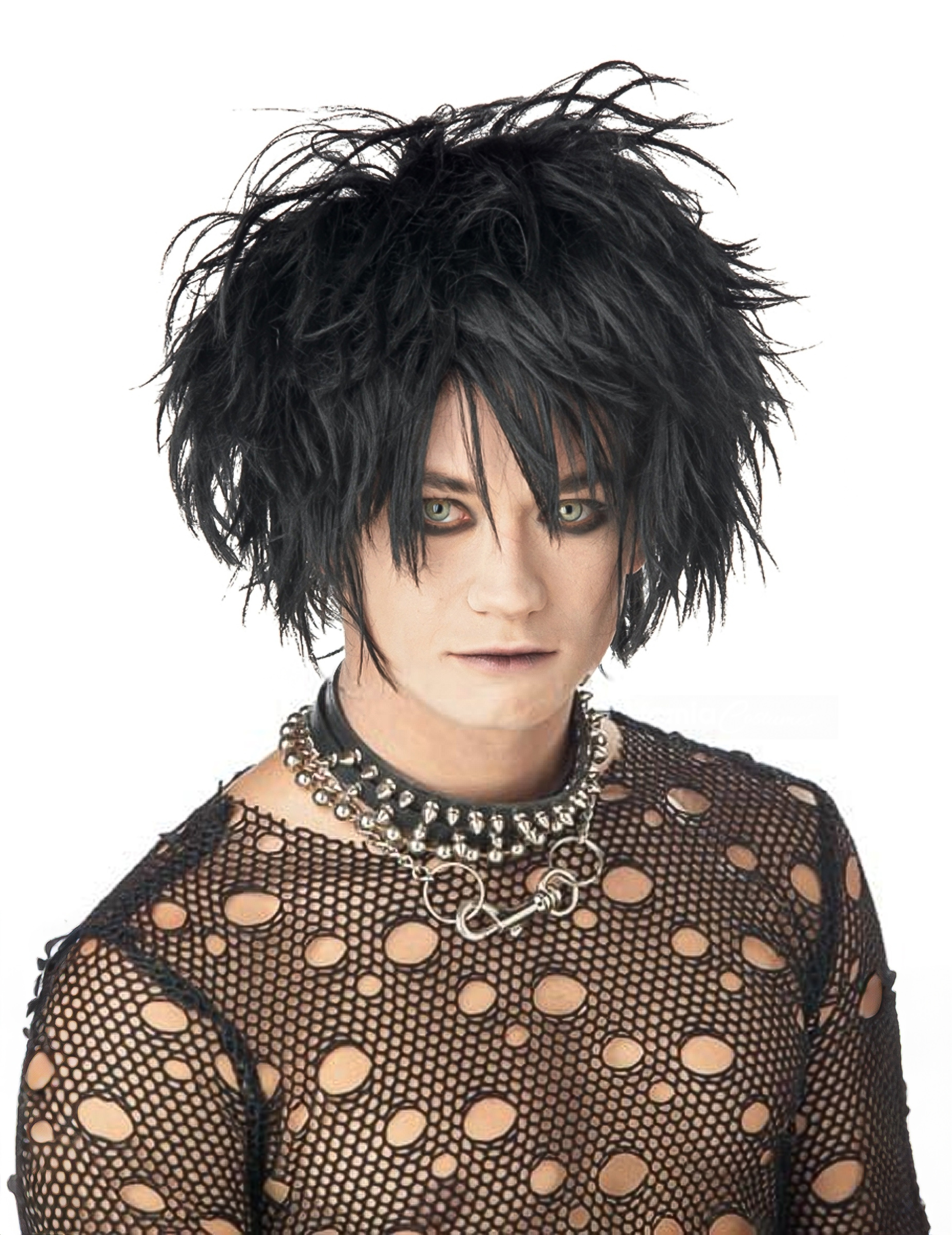 Gothic Crow Perücke Gothic Crow Perücke von KARNEVAL-MEGASTORE