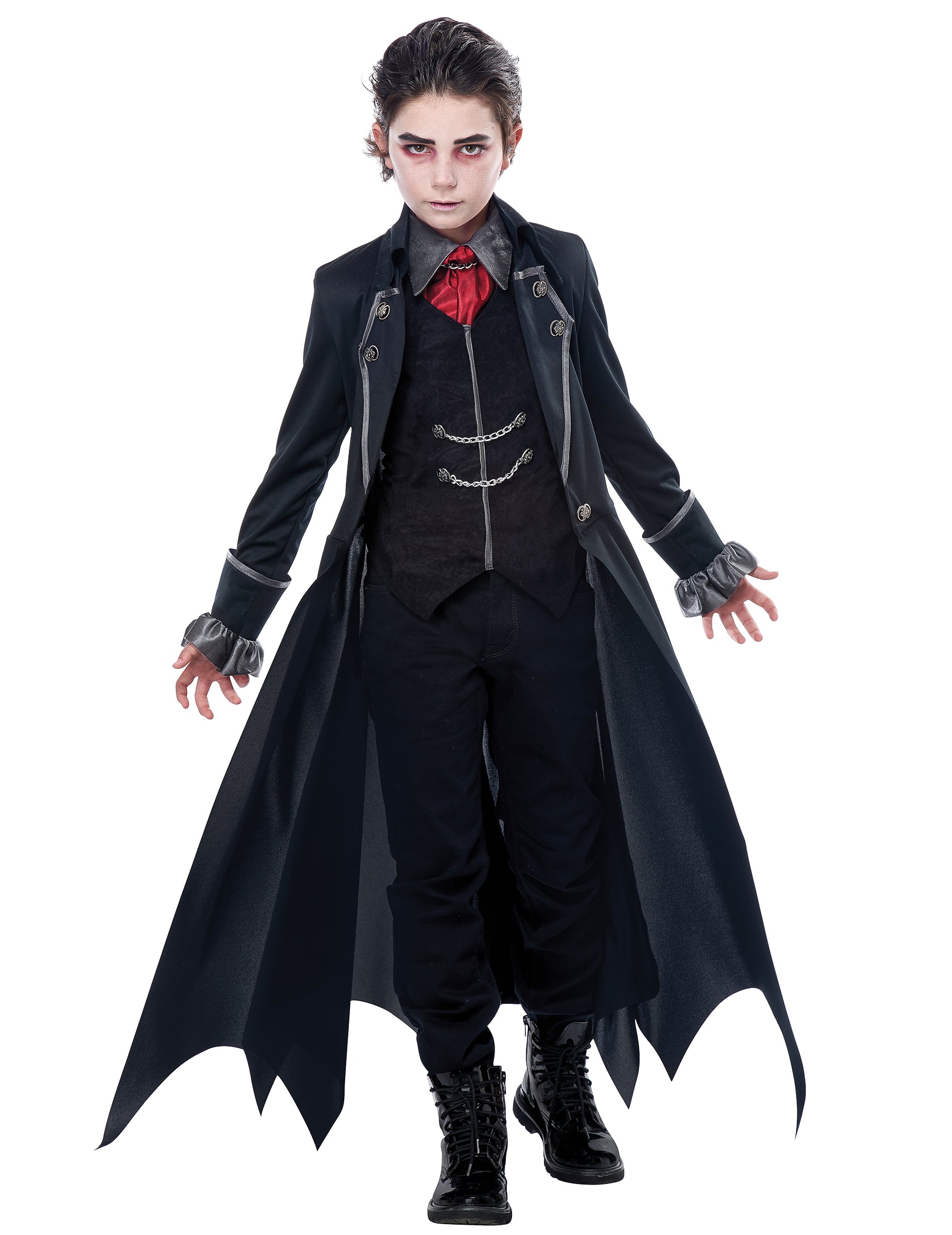 Gothic-Vampir-Kostüm für Jungen Halloweenkostüm schwarz von KARNEVAL-MEGASTORE