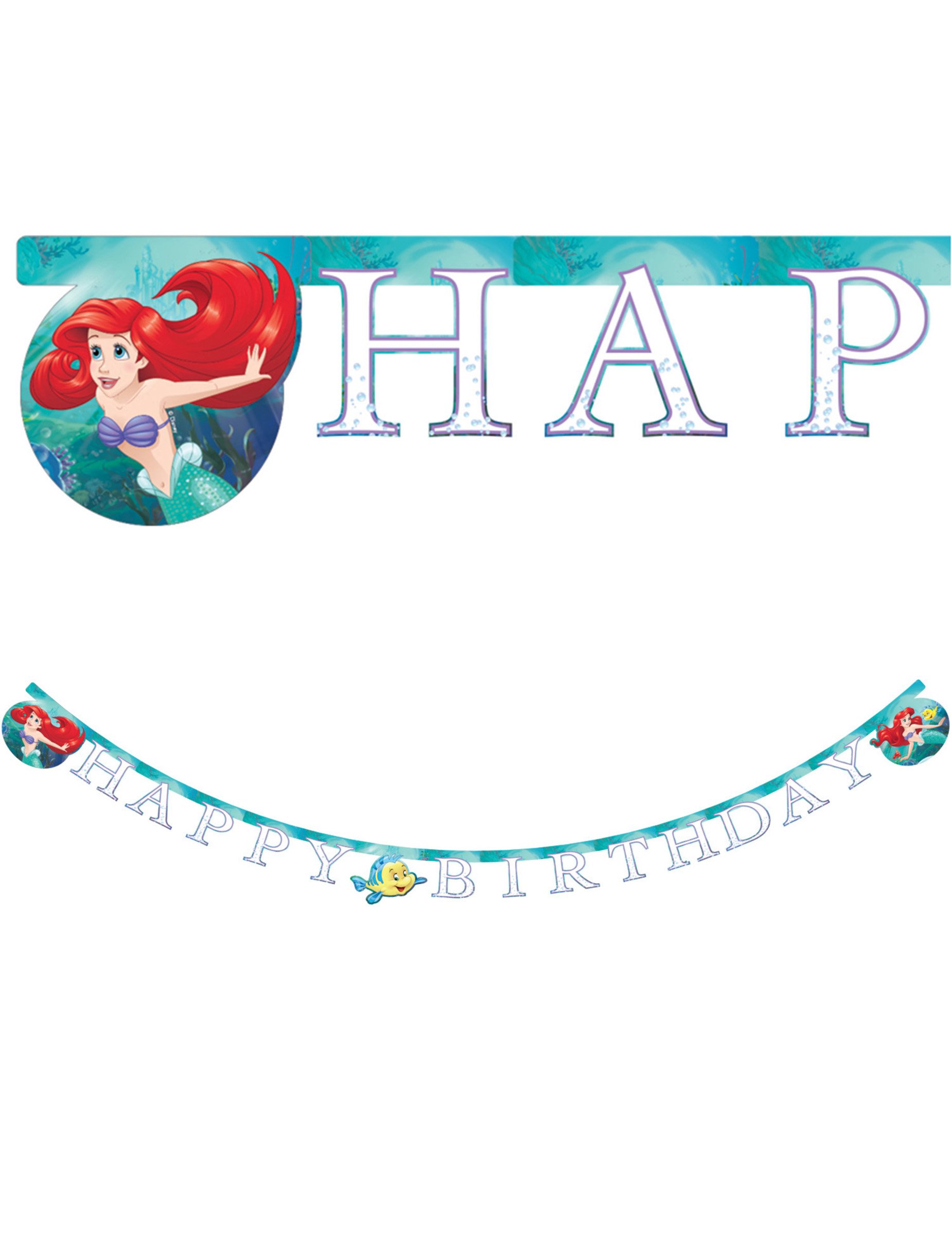 Happy Birthday Ariel-Girlande 200 cm Happy Birthday Ariel-Girlande 200 cm von KARNEVAL-MEGASTORE