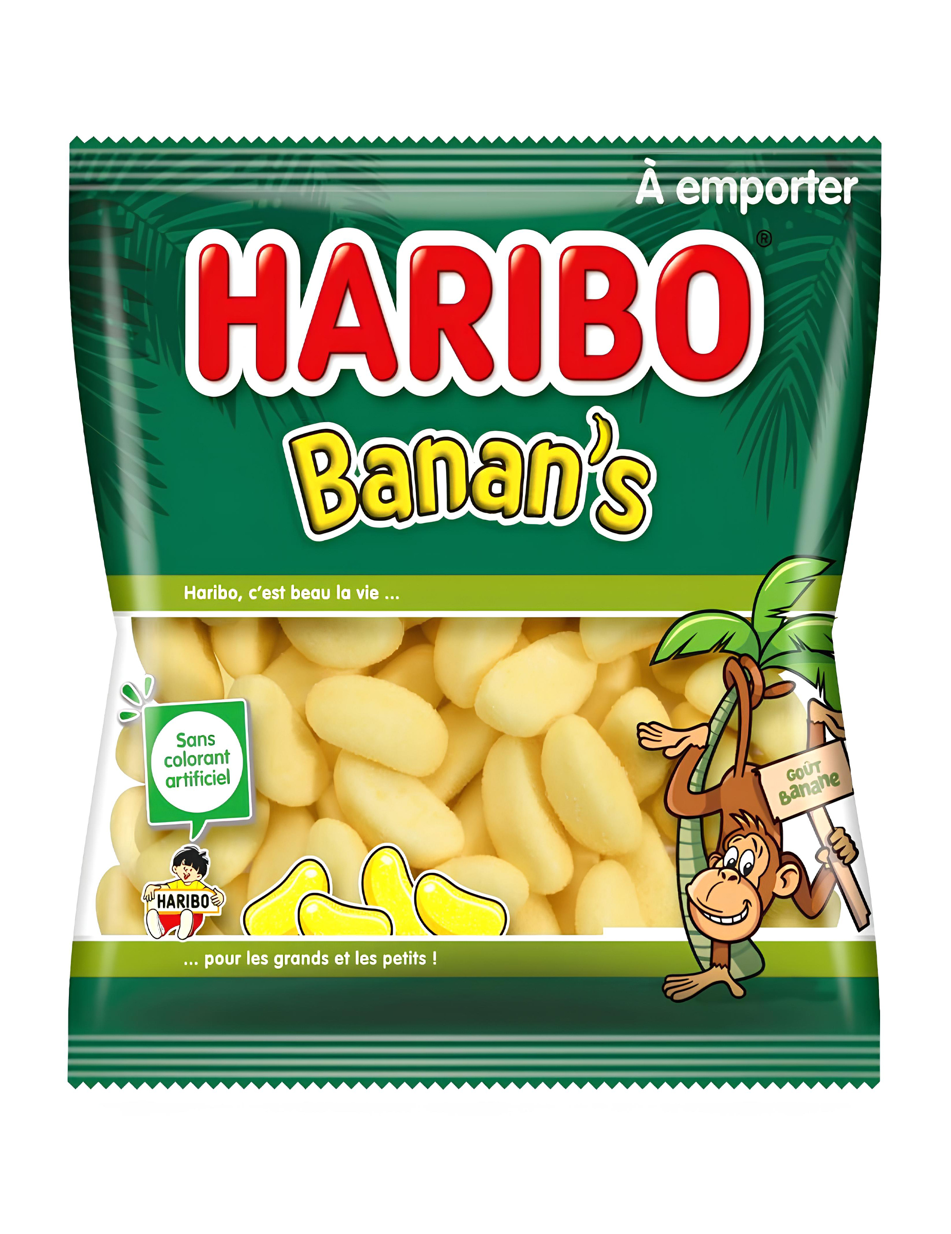 Haribo Banane Süssigkeiten 120g von KARNEVAL-MEGASTORE