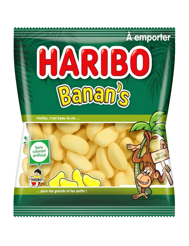Haribo Banane Süssigkeiten 120g von KARNEVAL-MEGASTORE