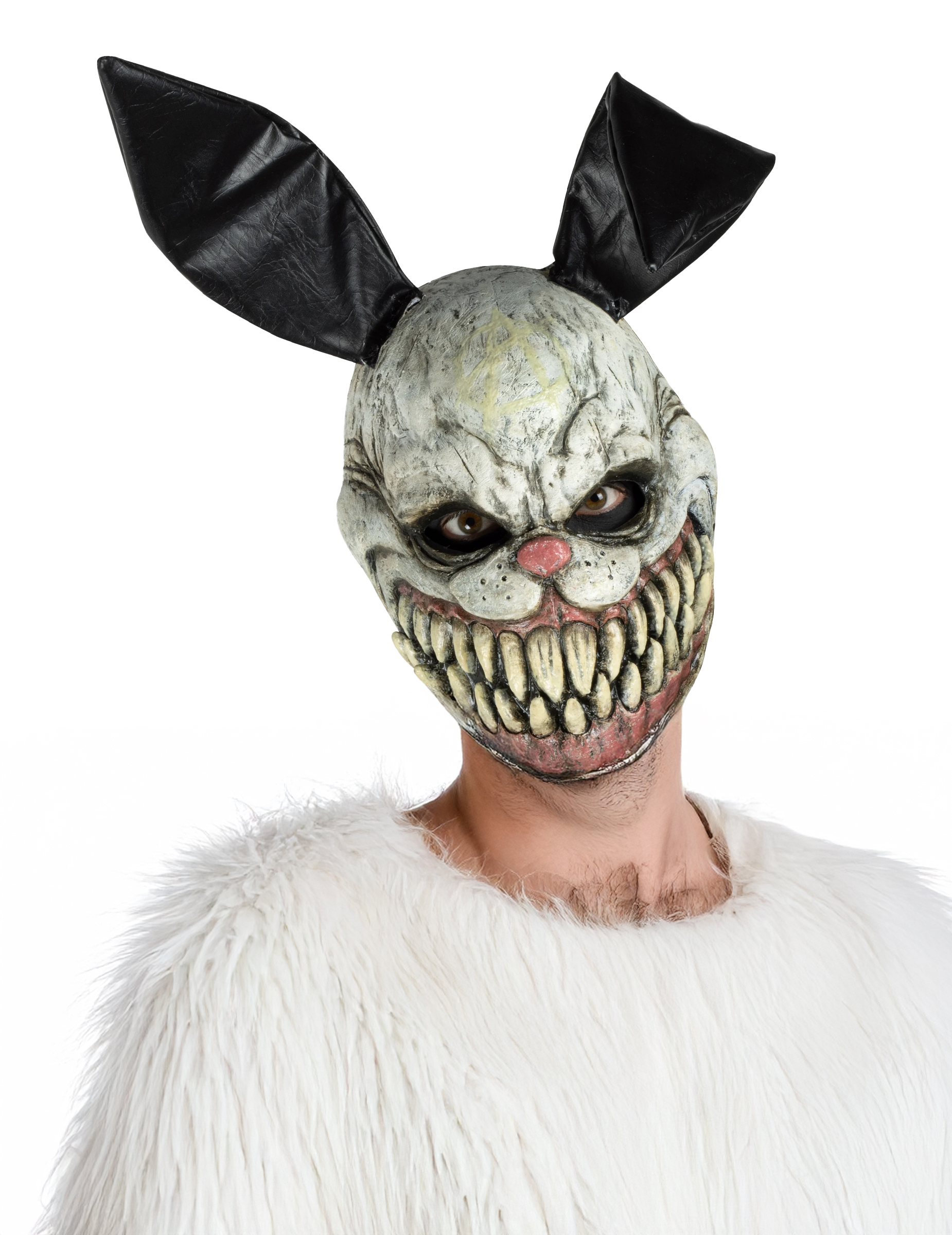 Hasenmaske im Horrorstyle, Erwachsene von KARNEVAL-MEGASTORE