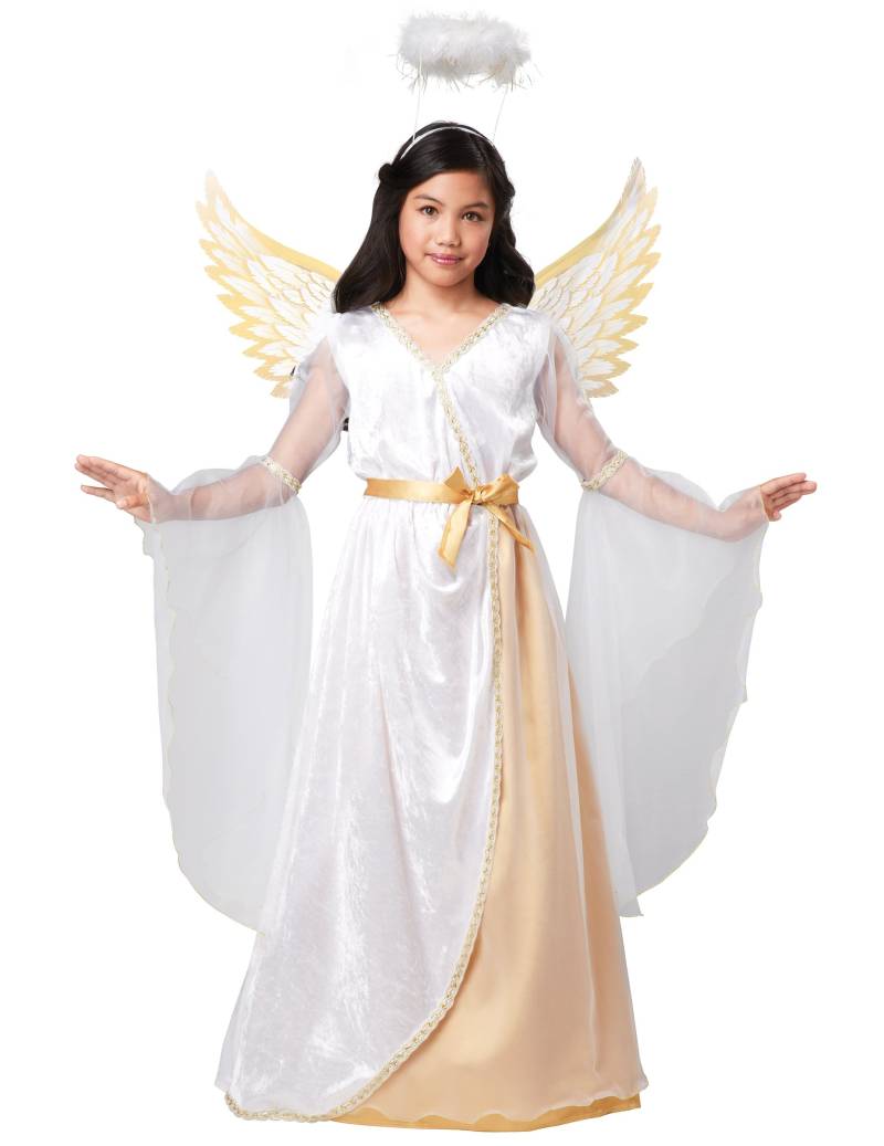 Himmlisches Engelskostüm für Mädchen Kinderkostüm weiss-gold von KARNEVAL-MEGASTORE