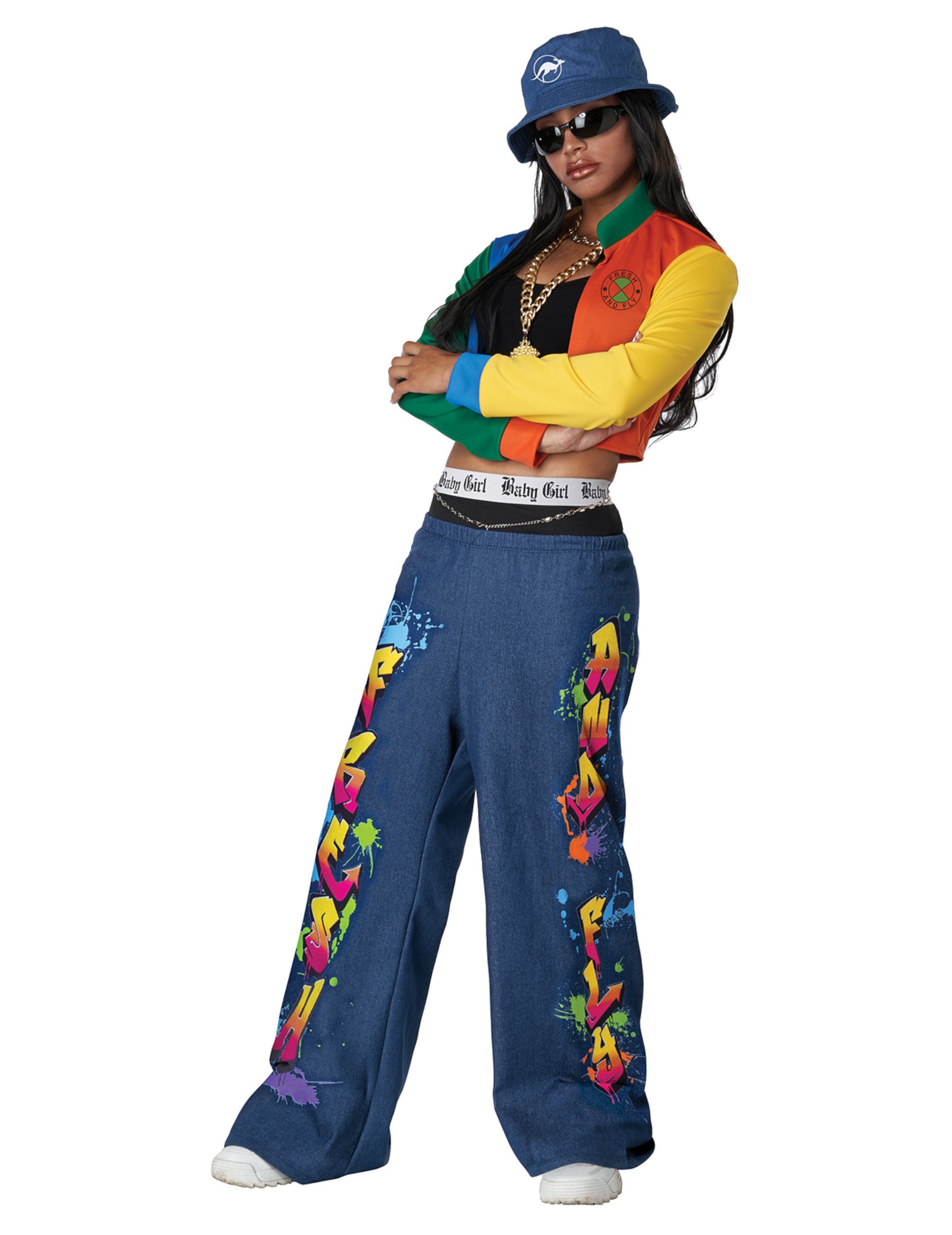 Hip Hop Oldschool Kostüm für Frauen 90er Jahre-Kostüm Hip Hop Oldschool Kostüm für Frauen 90er Jahre-Kostüm von KARNEVAL-MEGASTORE