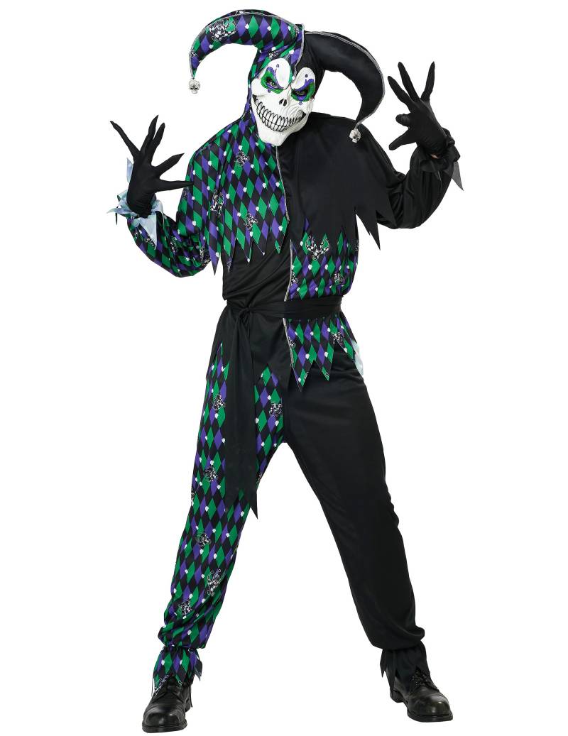 Horror-Clown-Kostüm für Erwachsene, Deluxe von KARNEVAL-MEGASTORE