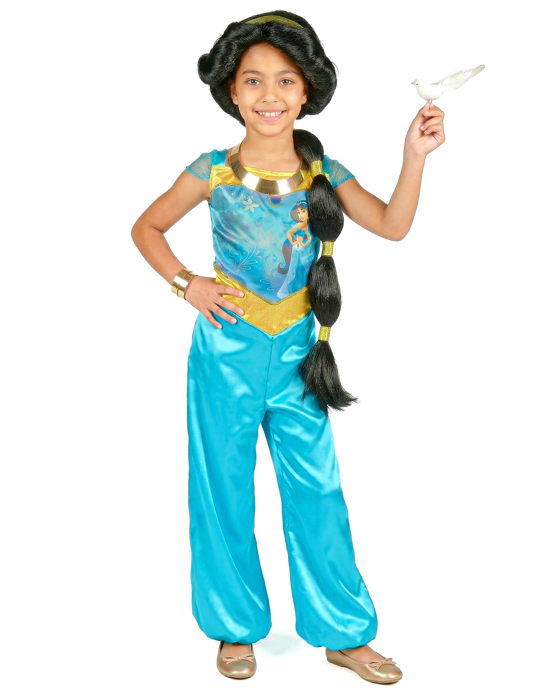 Jasmine Kinderkostüm Aladin Blau von KARNEVAL-MEGASTORE