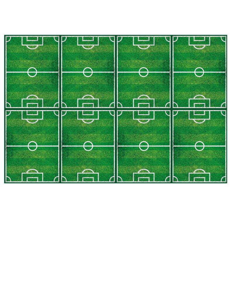 Kunststoff-Tischdecke Fußball Party 120 x 180 cm Fußballfeld von KARNEVAL-MEGASTORE