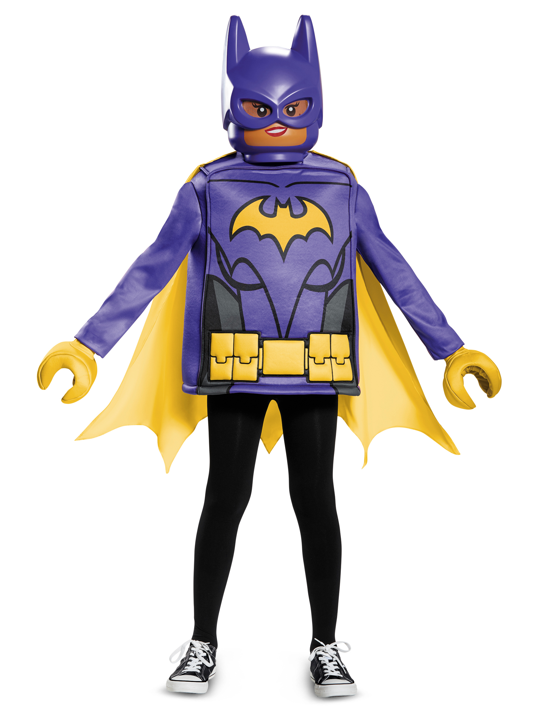 LEGO Batman Movie Batgirl Kinderkostüm-Set Lizenzware lila-gelb von KARNEVAL-MEGASTORE
