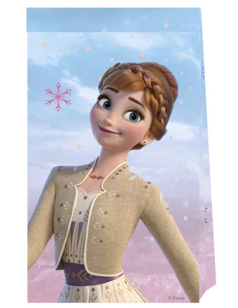 La Reine des Neiges Papiertüten 4er-Set 22 x 13 cm von KARNEVAL-MEGASTORE