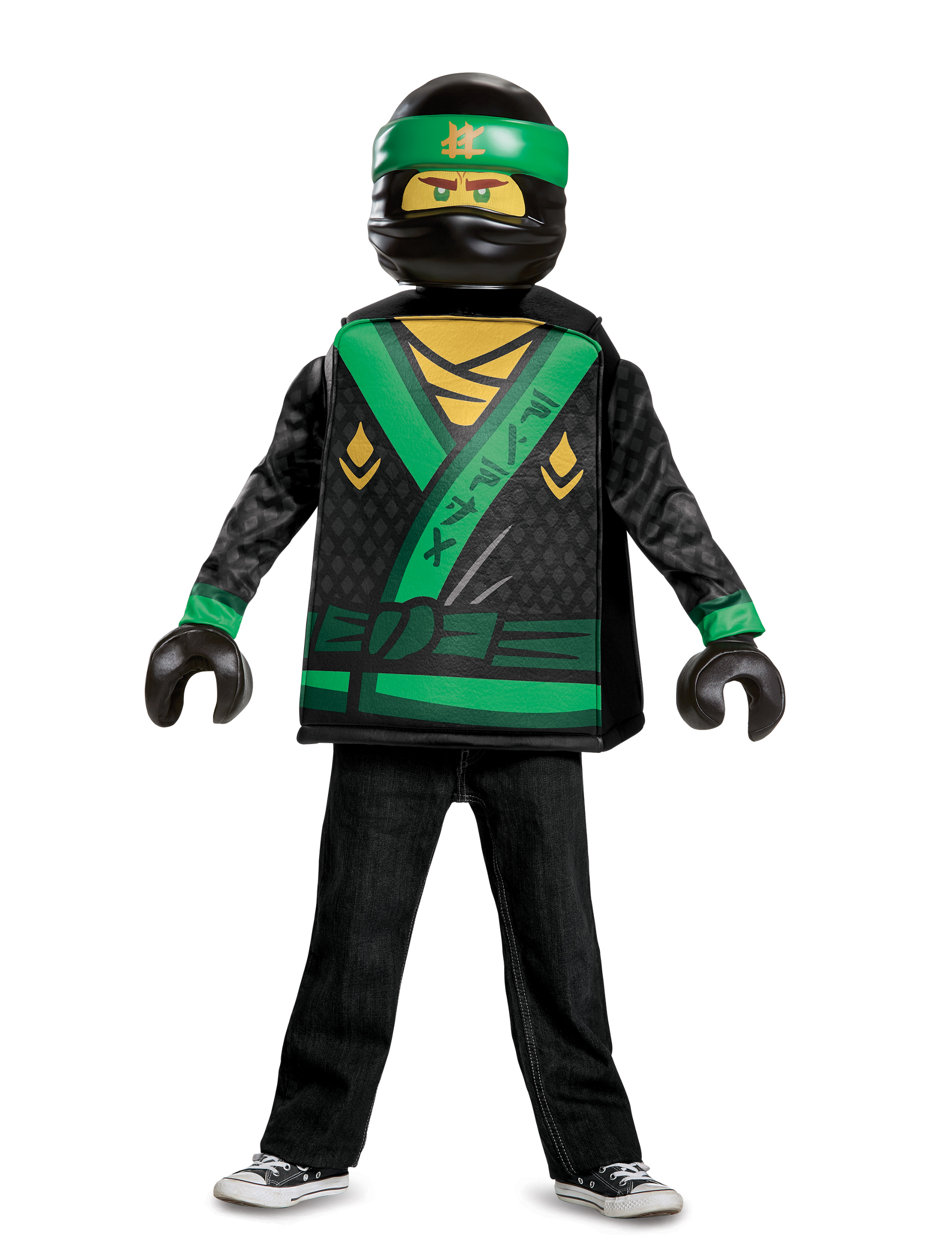 Lloyd Ninjago-Verkleidung für Kinder Karneval grün-schwarz von KARNEVAL-MEGASTORE
