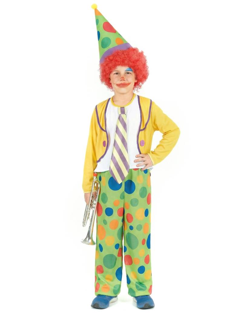 Lustiges Clown Kinderkostüm bunt von KARNEVAL-MEGASTORE