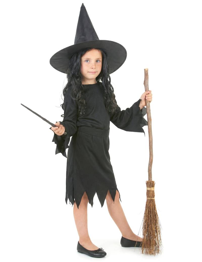 Mädchen Hexenkostüm Halloween schwarz Mädchen Hexenkostüm Halloween schwarz von KARNEVAL-MEGASTORE