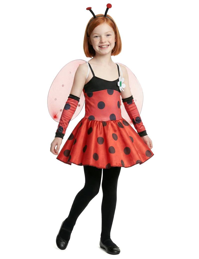 Marienkäfer-Mädchenkostüm Käferkostüm rot-schwarz von KARNEVAL-MEGASTORE