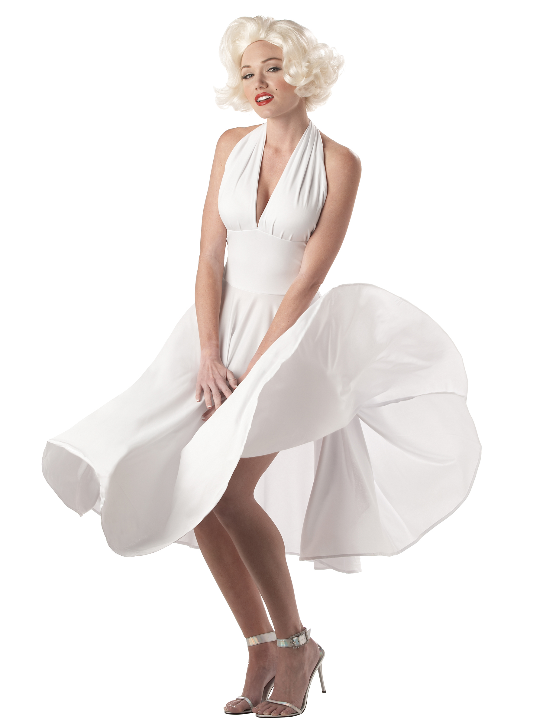 Marylin Monroe Kostüm Lizenzkostüm weiß von KARNEVAL-MEGASTORE