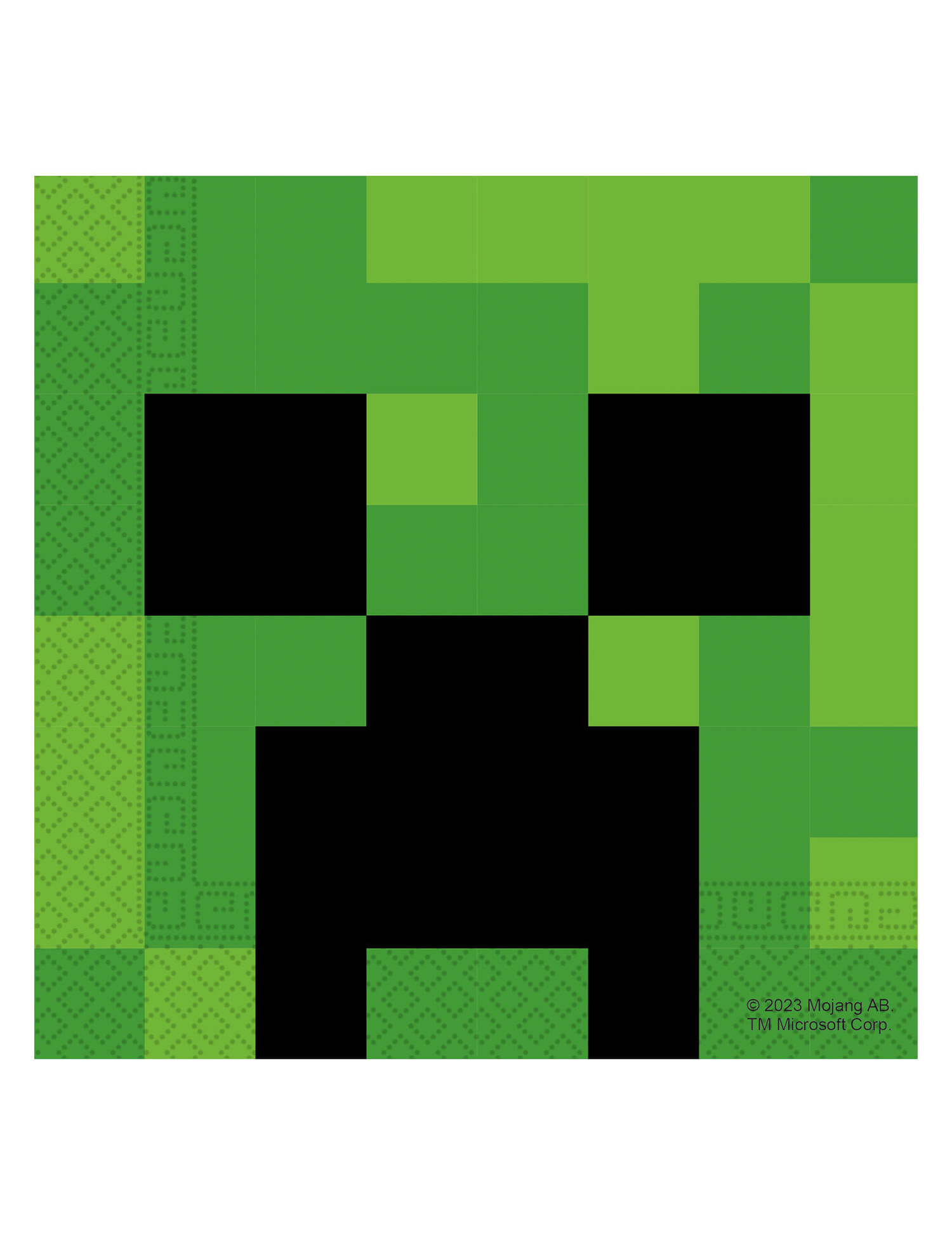 Minecraft Servietten grün von KARNEVAL-MEGASTORE