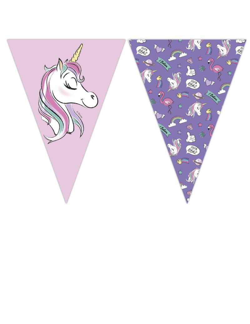 Minnie Maus Wimpelgirlande Einhorn bunt 230 x 26 cm von KARNEVAL-MEGASTORE