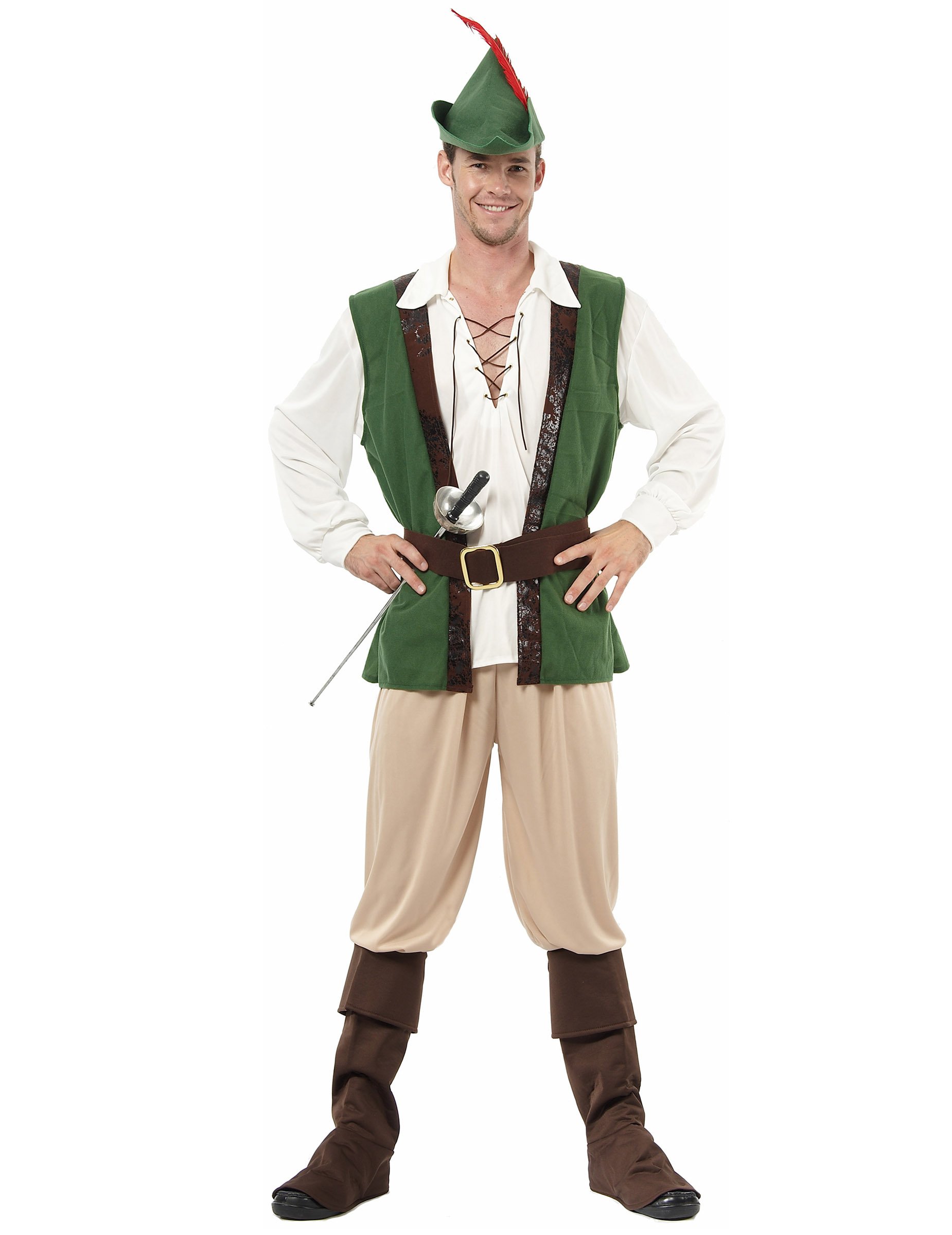 Mittelalterlicher Bogenschütze Kostüm für Herren von KARNEVAL-MEGASTORE