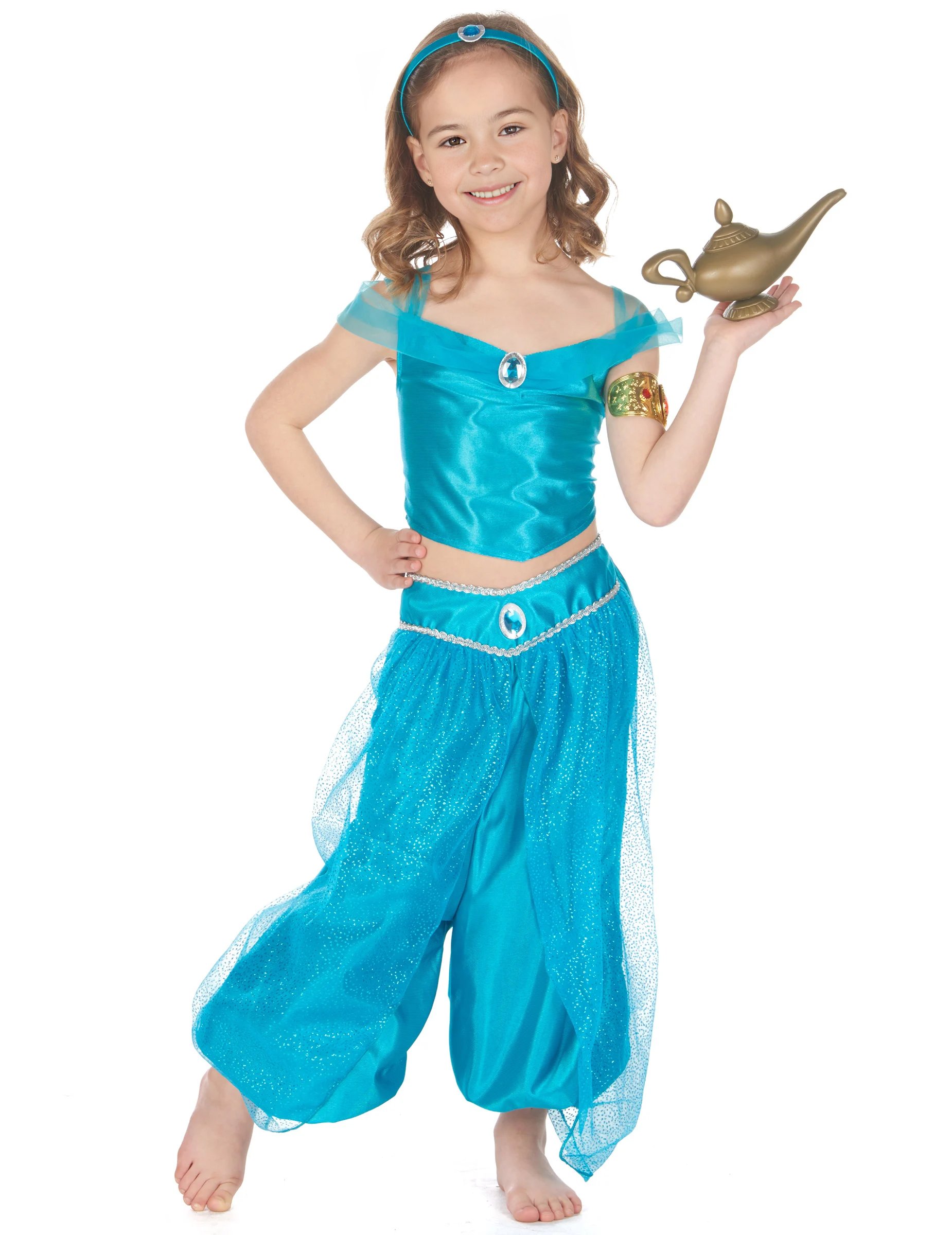 Orientalische Prinzessin Mädchenkostüm Faschingskostüm blau von KARNEVAL-MEGASTORE