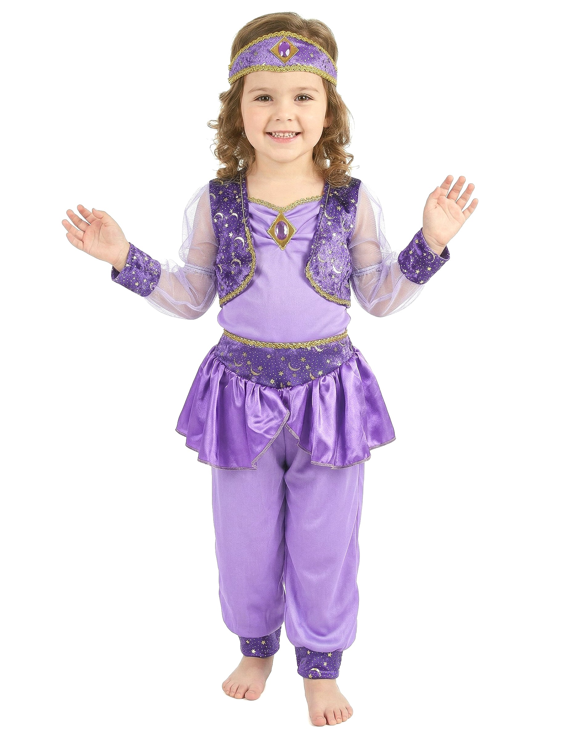 Orientalische Tänzerin Kinderkostüm lila-gold von KARNEVAL-MEGASTORE