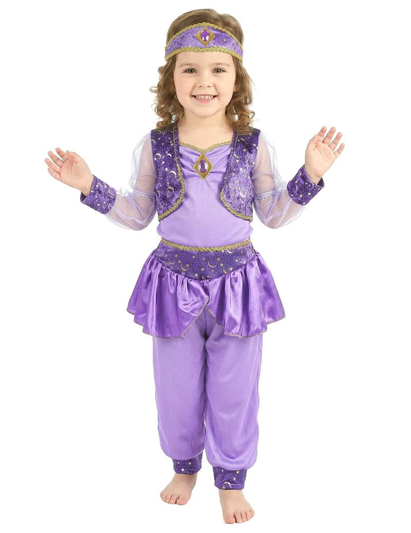 Orientalische Tänzerin Kinderkostüm lila-gold von KARNEVAL-MEGASTORE