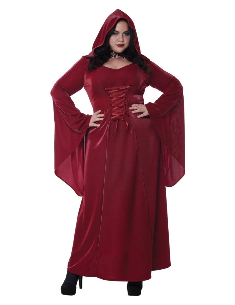 Plus Size Gothic-Kostüm für Damen mit Schnürung Halloween rot Plus Size Gothic-Kostüm für Damen mit Schnürung Halloween rot von KARNEVAL-MEGASTORE
