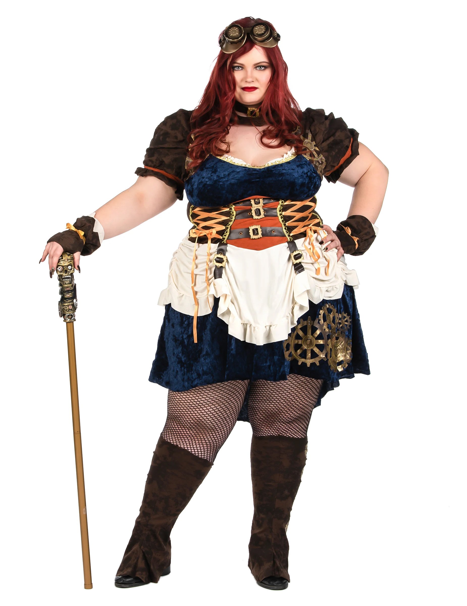Plus-Size Steampunk-Kostüm, Damen von KARNEVAL-MEGASTORE
