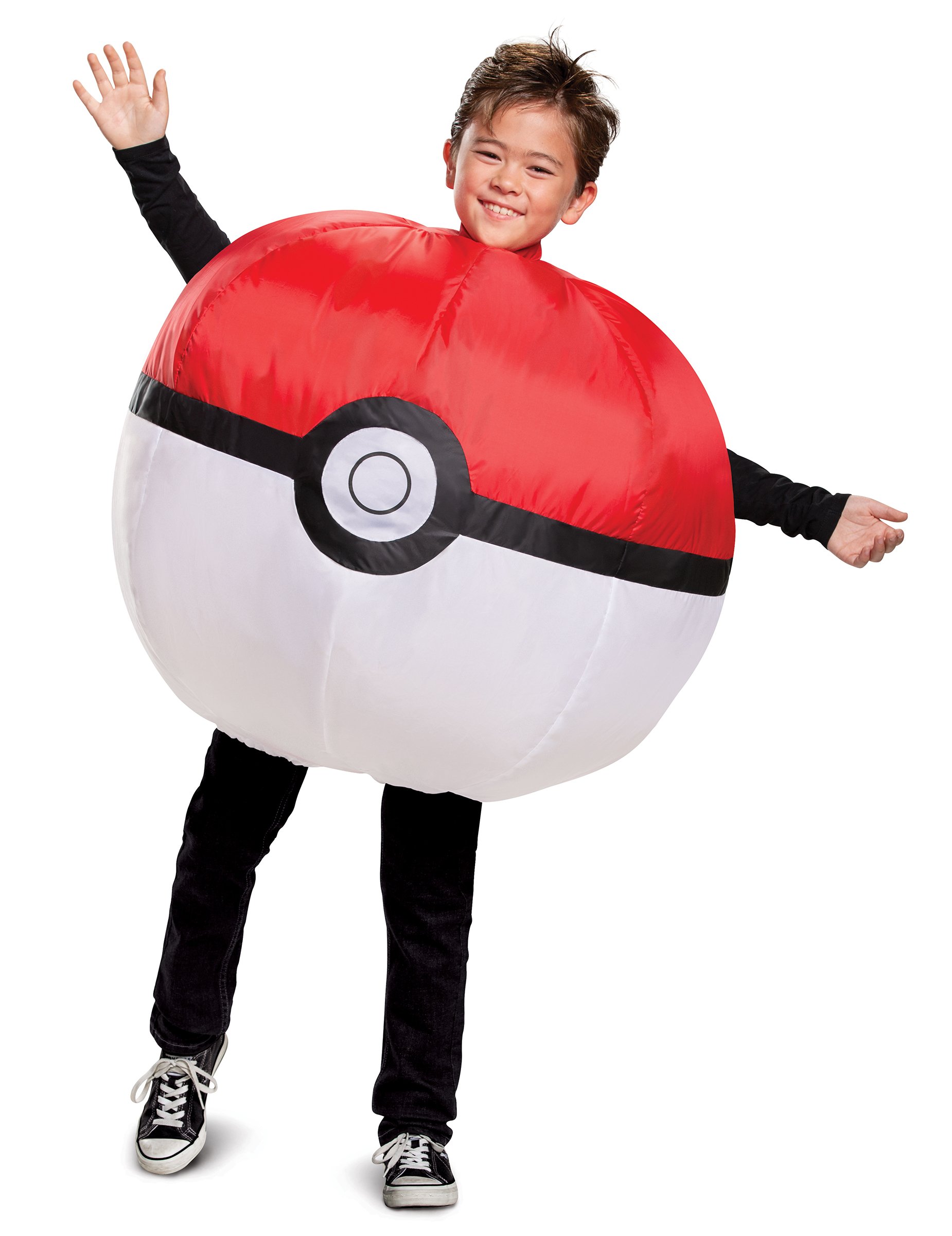 Pokeball Kostüm Kinderkostüm Pokémon aufblasbar von KARNEVAL-MEGASTORE