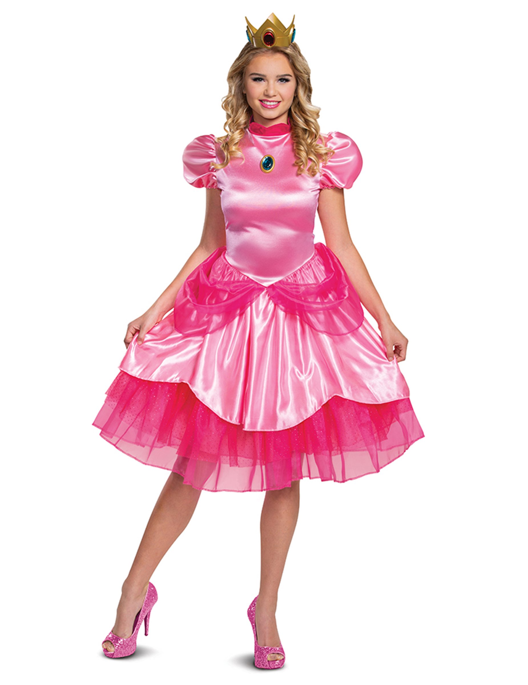 Prinzessin Peach-Kostüm für Damen Nintendo Faschingskostüm pink Prinzessin Peach-Kostüm für Damen Nintendo Faschingskostüm pink von KARNEVAL-MEGASTORE