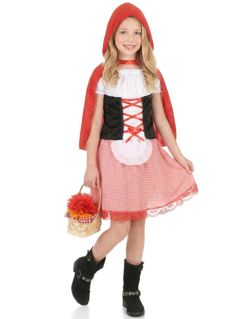 Rotkäppchen Kinderkostüm rot-weiss-schwarz Rotkäppchen Kinderkostüm rot-weiss-schwarz von KARNEVAL-MEGASTORE