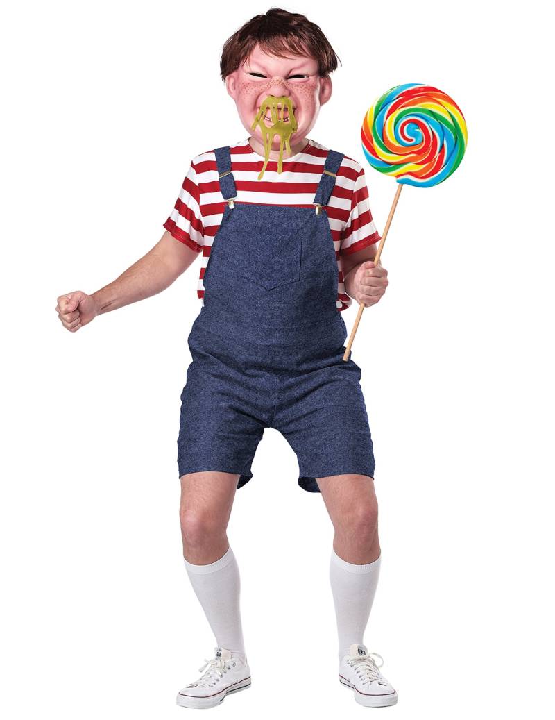 Rotzjunge-Kostüm für Herren mit Maske bunt Rotzjunge-Kostüm für Herren mit Maske bunt von KARNEVAL-MEGASTORE