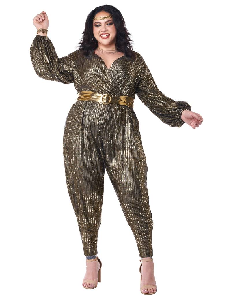 Schillerndes Disco Queen-Damenkostüm 70er Jahre Plus Size 2-teilig Schillerndes Disco Queen-Damenkostüm 70er Jahre Plus Size 2-teilig von KARNEVAL-MEGASTORE