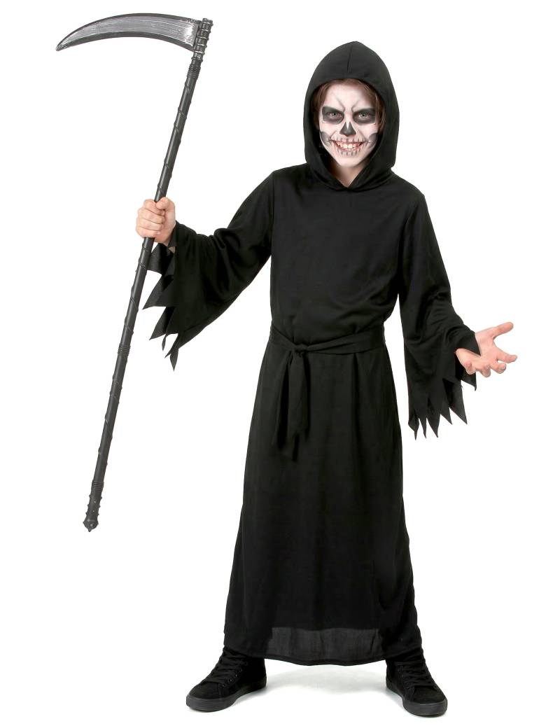 Sensenmann-Kinderkostüm Tot schwarz von KARNEVAL-MEGASTORE