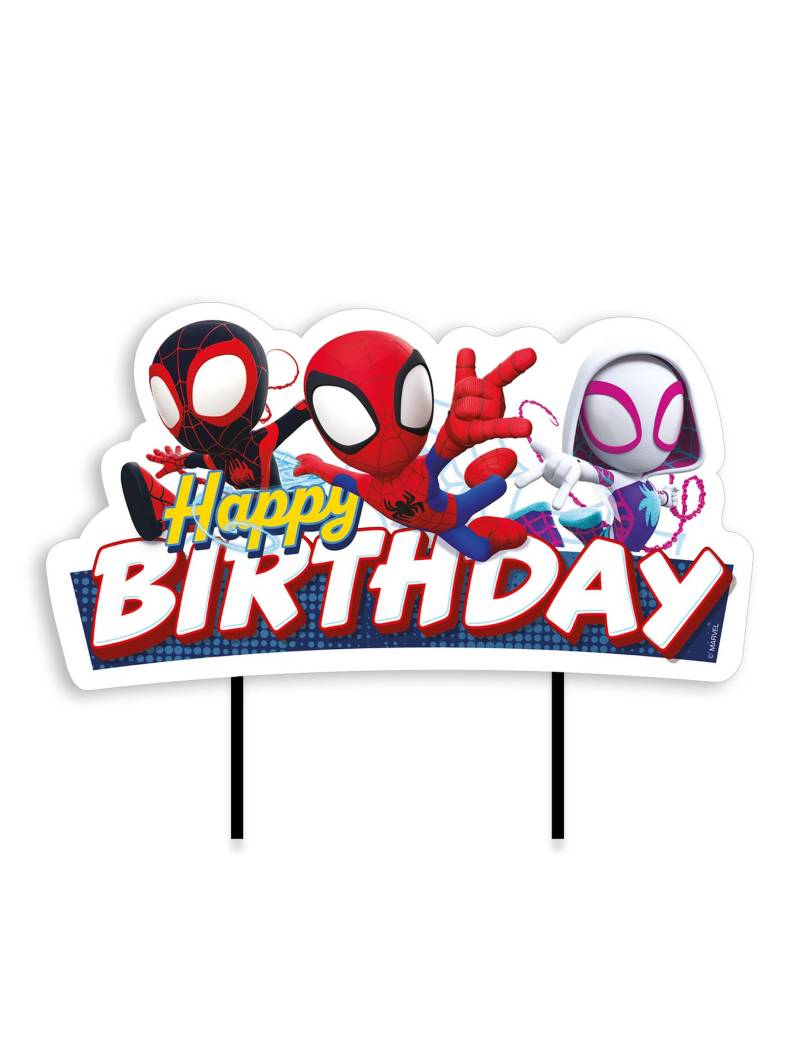 Cake Topper Happy Birthday Spidey und seine Freunde 17,5 cm Cake Topper Happy Birthday Spidey und seine Freunde 17,5 cm von DEKORA