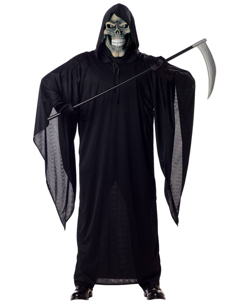 Skelett-Sensenmann Halloween-Kostüm schwarz-weiss Skelett-Sensenmann Halloween-Kostüm schwarz-weiss von KARNEVAL-MEGASTORE