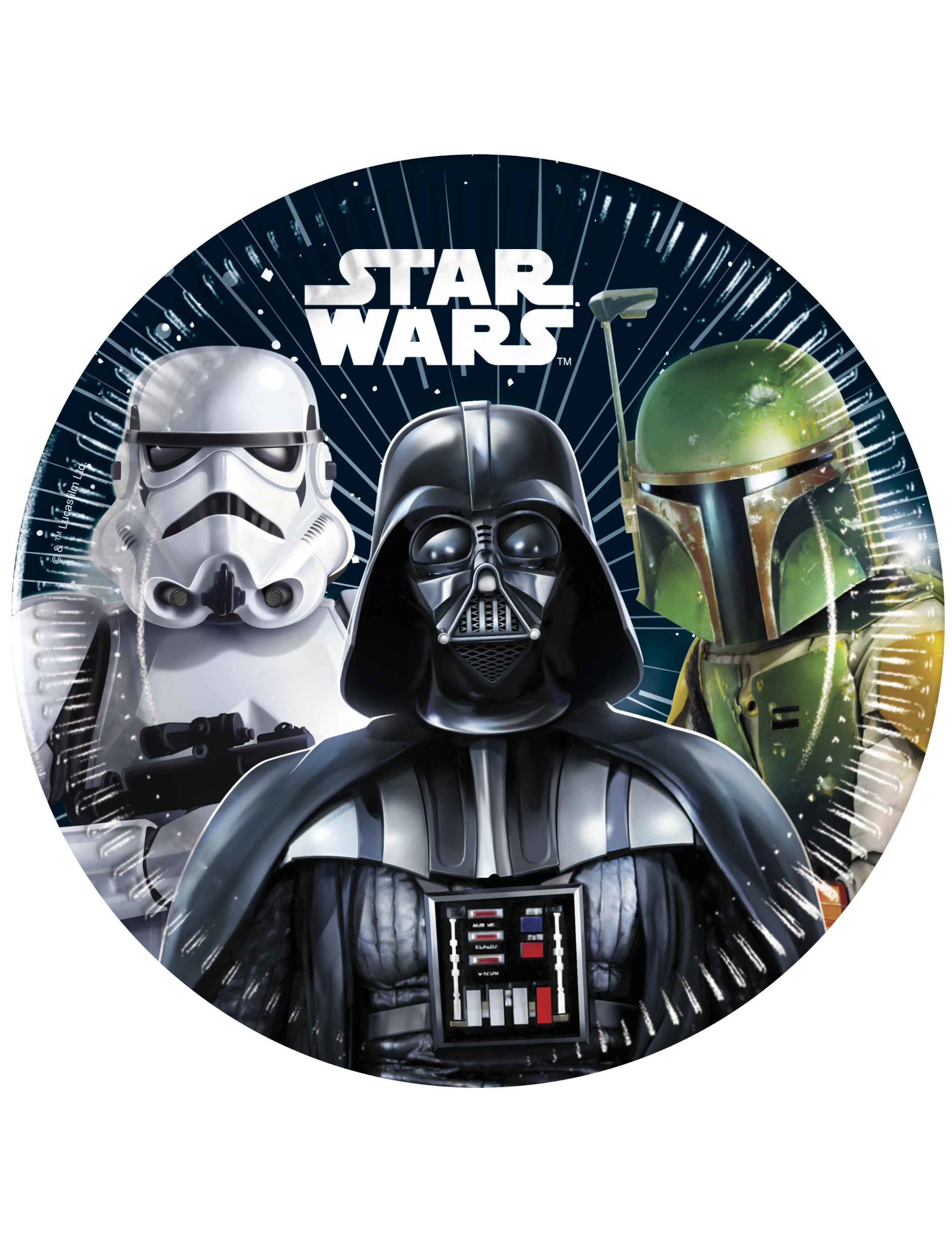 Star Wars- Pappteller, 8 Stück - 20cm Star Wars- Pappteller, 8 Stück - 20cm von KARNEVAL-MEGASTORE