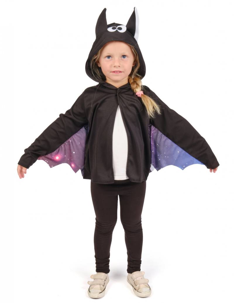Süße Fledermausjacke für Kinder schwarz-lila Süße Fledermausjacke für Kinder schwarz-lila von KARNEVAL-MEGASTORE