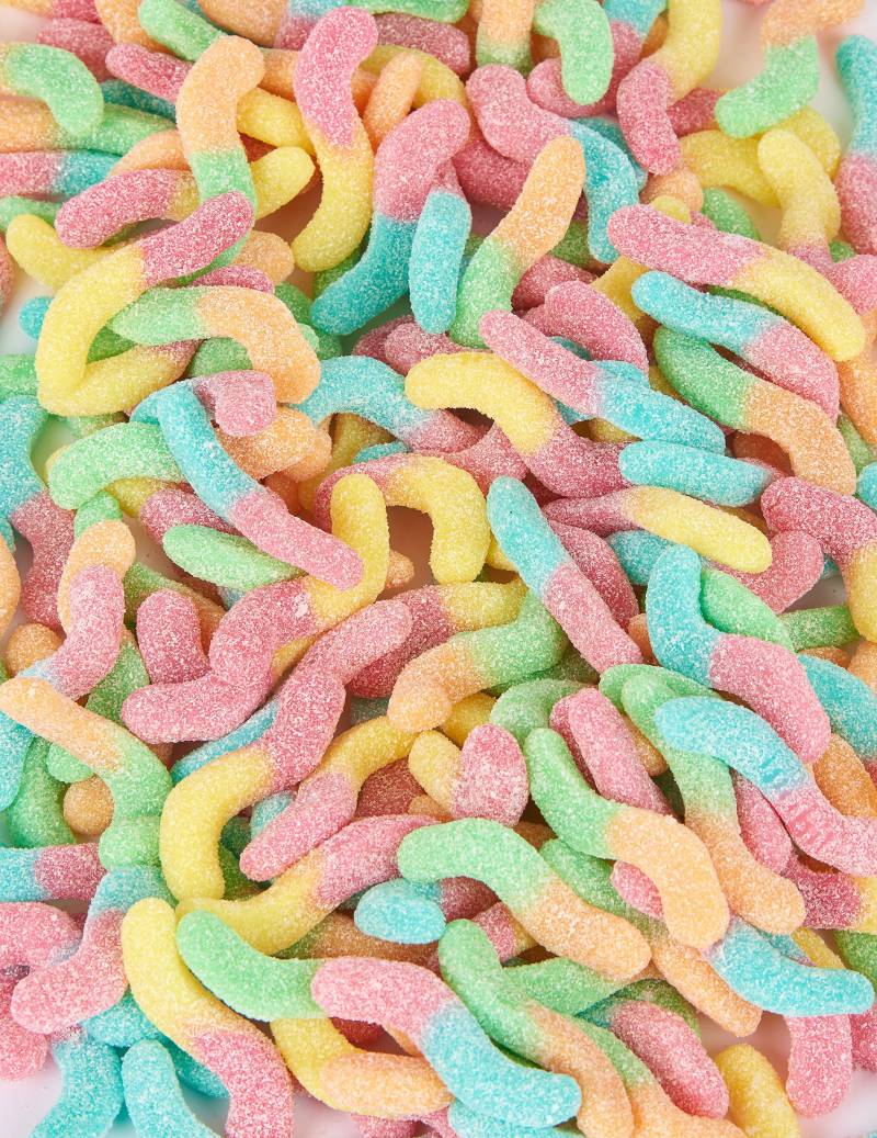 Süssigkeitentüte Regenwürmer 1000g von KARNEVAL-MEGASTORE