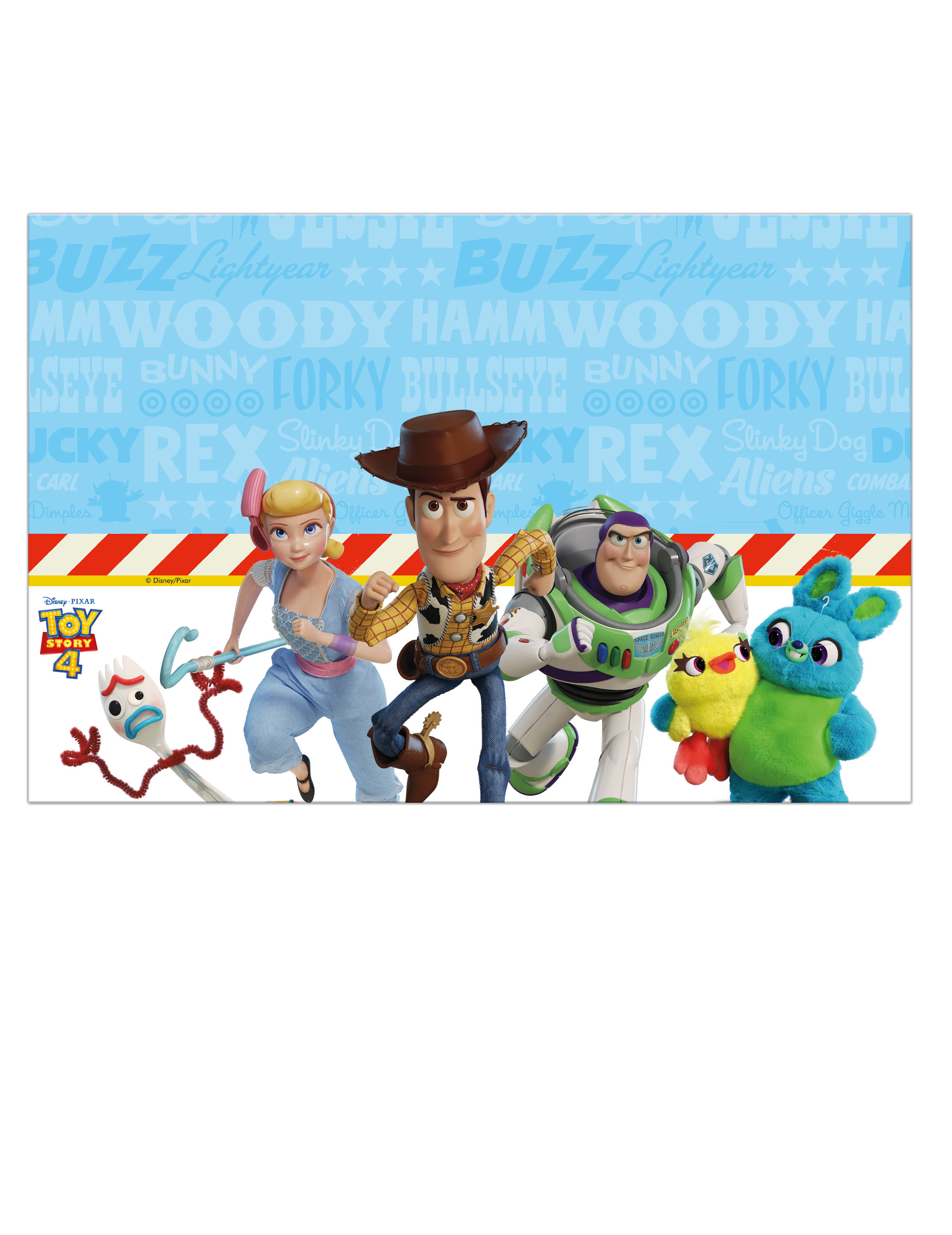 Toy Story 4-Tischdecke Tischdeko bunt 120x180cm von KARNEVAL-MEGASTORE