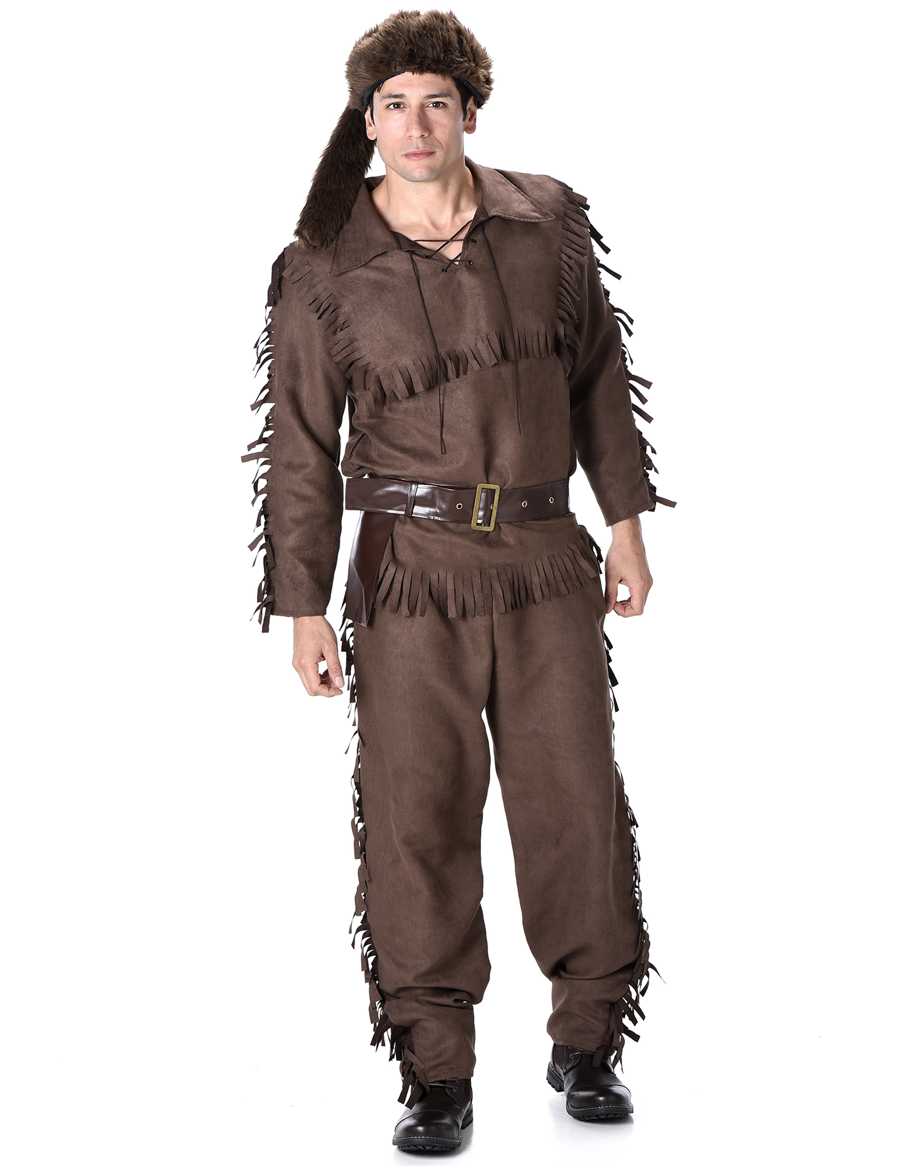 Trapper-Kostüm Fallensteller-Kostüm braun von KARNEVAL-MEGASTORE