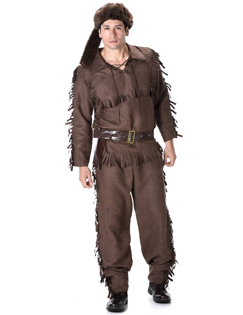 Trapper-Kostüm Fallensteller-Kostüm braun von KARNEVAL-MEGASTORE