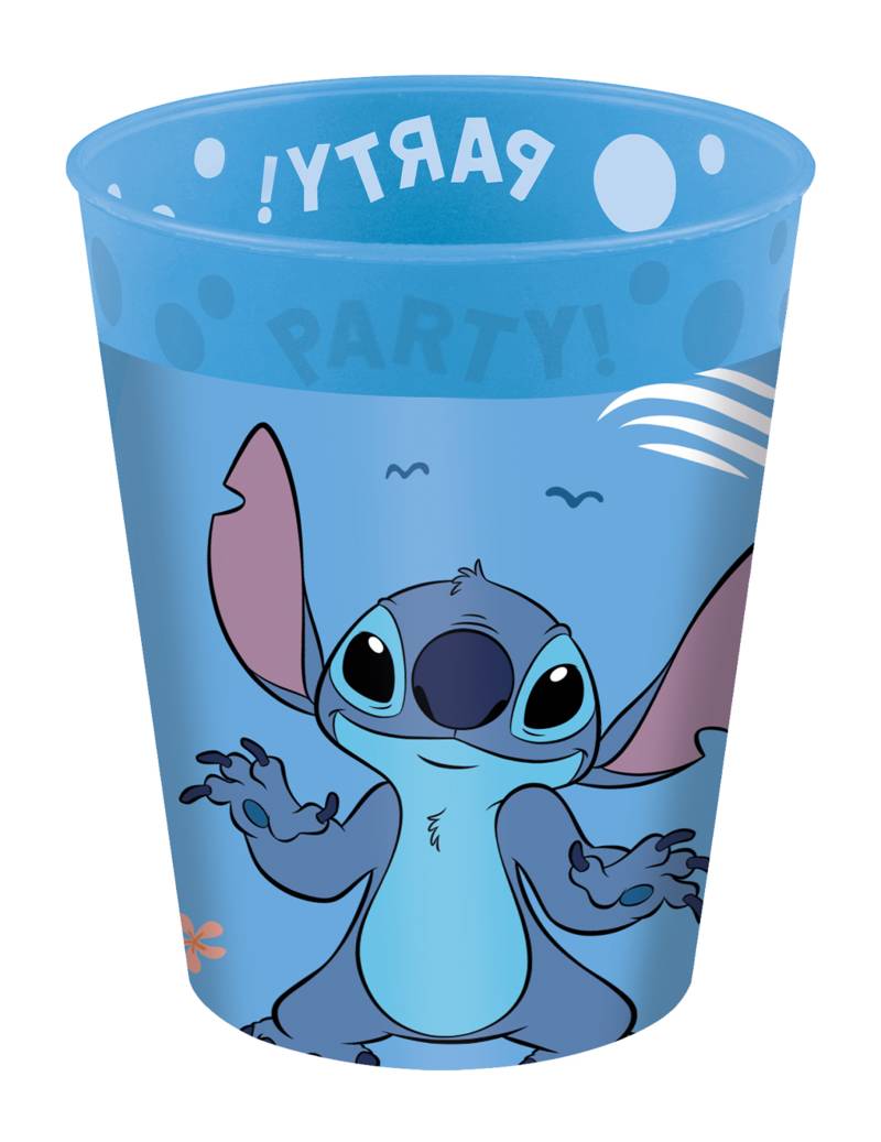 Trinkbecher aus Kunststoff, wiederverwendbar, 250ml, Stitch von KARNEVAL-MEGASTORE
