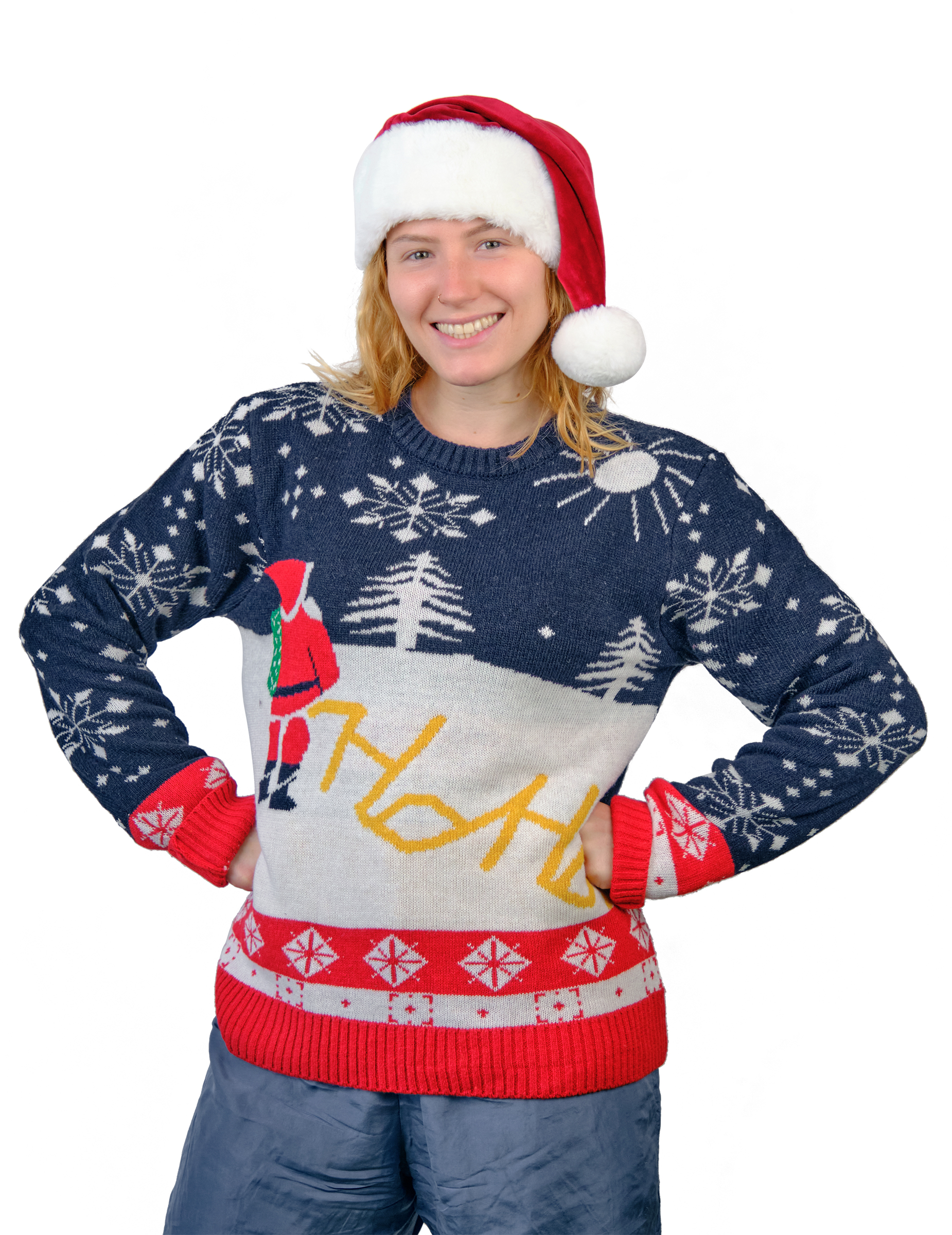 Weihnachtspullover Motive für Damen Heiligabend Basic von KARNEVAL-MEGASTORE