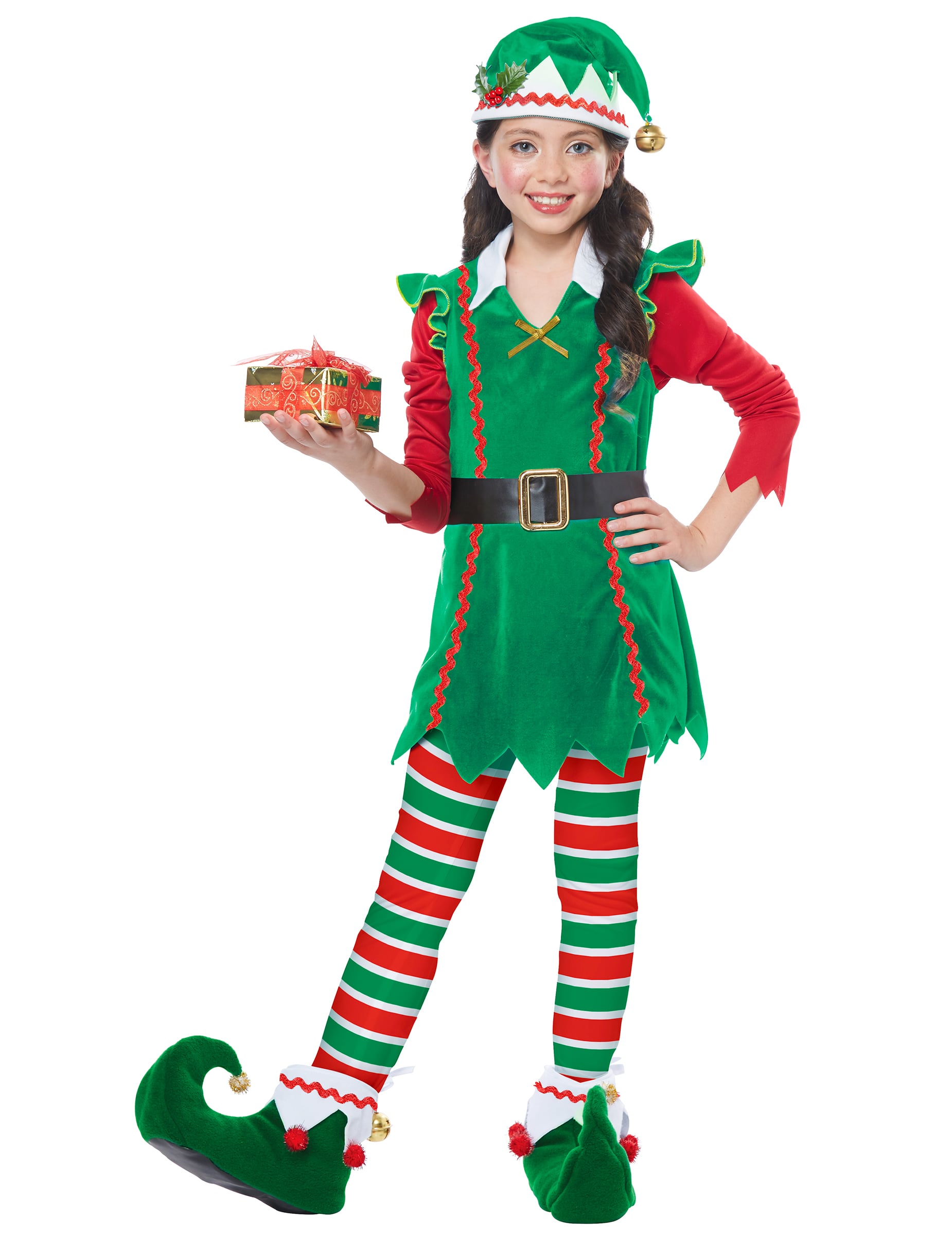 Weihnachtswichtel-Kostüm für Mädchen Weihnachtskostüm grün-rot Weihnachtswichtel-Kostüm für Mädchen Weihnachtskostüm grün-rot von KARNEVAL-MEGASTORE
