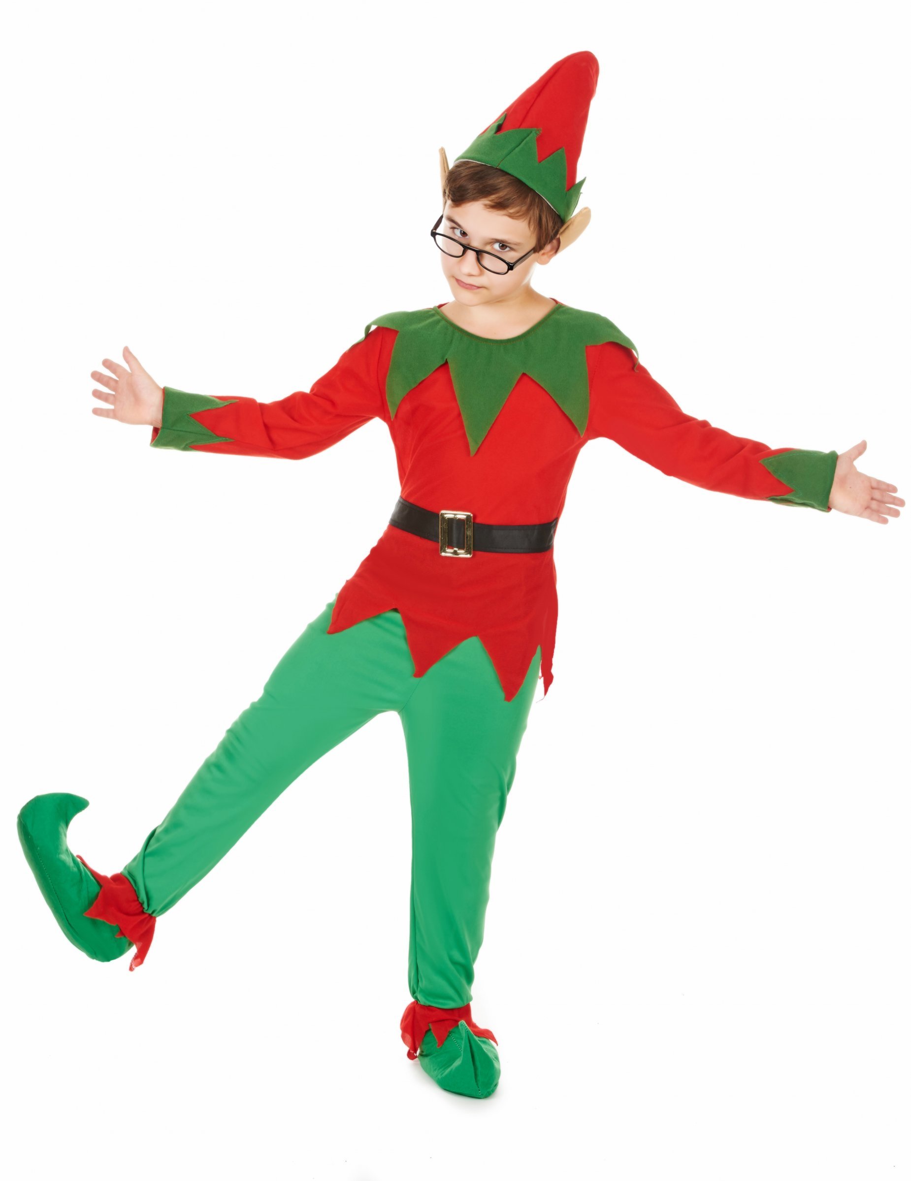 Wichtel Kinderkostüm Weihnachtskostüm rot-grün von KARNEVAL-MEGASTORE