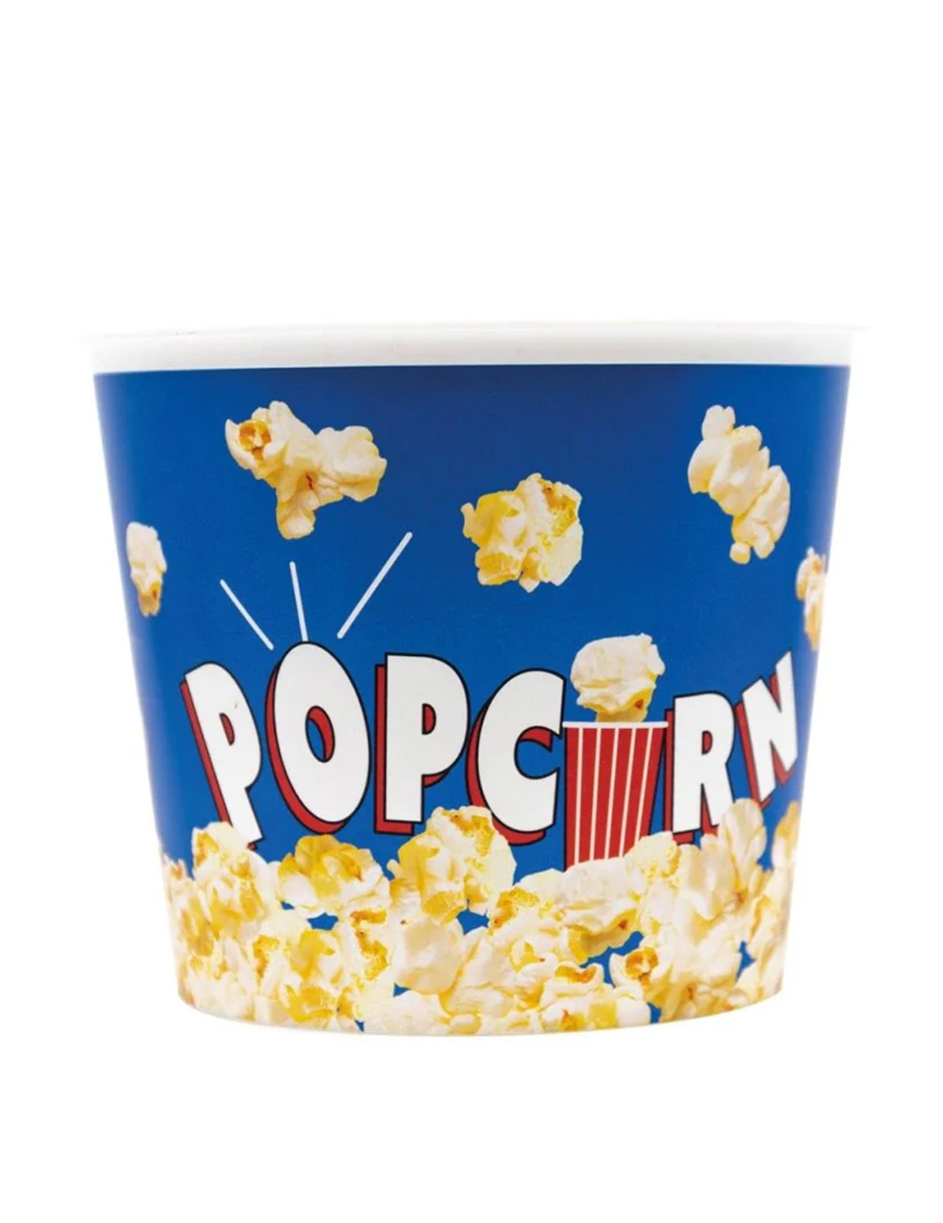 Wiederverwendbarer Popcorn-Eimer Blau von KARNEVAL-MEGASTORE