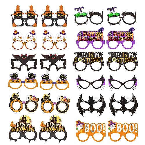 KASESSS 24Stück Halloween Party Brille Set, Lustige Halloween Brille, Halloween Partybrille, Rave Party Brillen Sets, Partybrillen für Foto Requisiten Maskerade für Kinder und Erwachsene KASESSS 24Stück Halloween Party Brille Set, Lustige Halloween Brille, Halloween Partybrille, Rave Party Brillen Sets, Partybrillen für Foto Requisiten Maskerade für Kinder und Erwachsene von KASESSS