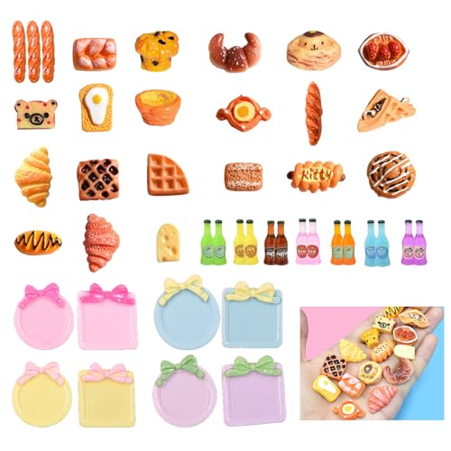 KASESSS 45 Stücke Miniatur Essen, Miniatur Lebensmittel Weinflaschen und Untertasse, Kunstharz Mini Essen, Niedlich Miniature Food, Miniatur Puppenhaus Zubehör Set für Mini Lebensmittel Getränke Party KASESSS 45 Stücke Miniatur Essen, Miniatur Lebensmittel Weinflaschen und Untertasse, Kunstharz Mini Essen, Niedlich Miniature Food, Miniatur Puppenhaus Zubehör Set für Mini Lebensmittel Getränke Party von KASESSS