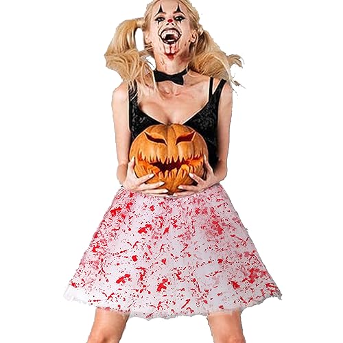 KASESSS Halloween Blutiger Rock, Halloween Tüllrock Damen, Blutiges Halloween Tütü Mädchen, Blutig Tulle Skirt Halloween-Anziehzubehör, Petticoat Unterrock Kurz für Halloween Party, Foto-Requisiten KASESSS Halloween Blutiger Rock, Halloween Tüllrock Damen, Blutiges Halloween Tütü Mädchen, Blutig Tulle Skirt Halloween-Anziehzubehör, Petticoat Unterrock Kurz für Halloween Party, Foto-Requisiten von KASESSS