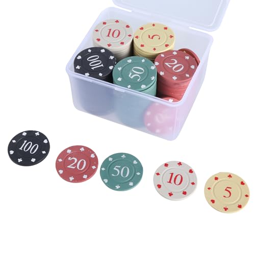 KASFDBMO 100Pcs Professionelle Kunststoff Chip Lehre Münze Karte Spiel Chip Mit Box Für Mathematik Zählen Kinder Lehre Belohnung von KASFDBMO
