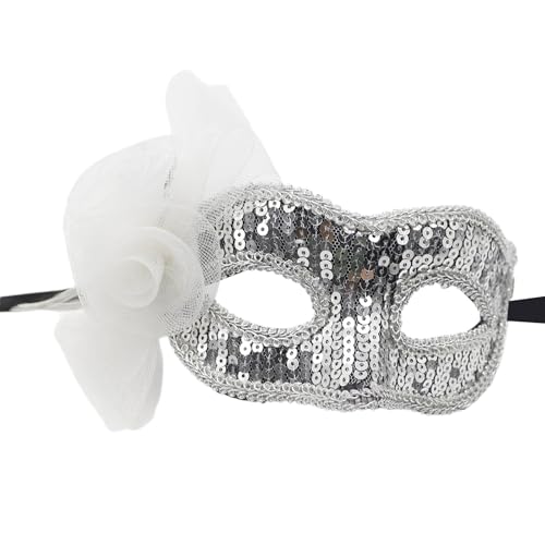 KASFDBMO Damen-Kostüm mit Blumenmuster, Venezianer, Halloween, Karneval, Party, Tanz, Abschlussball, halbes Gesicht KASFDBMO Damen-Kostüm mit Blumenmuster, Venezianer, Halloween, Karneval, Party, Tanz, Abschlussball, halbes Gesicht von KASFDBMO
